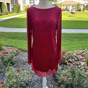 Zara Red Long Sleeve Dress